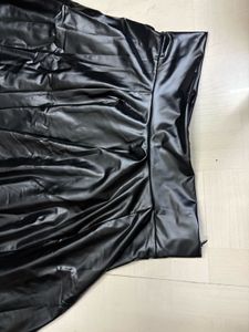 Black Faux Leather Mini Skirt