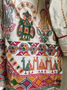 Printed Cream Kurta