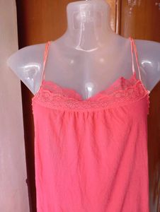 Pink Lace Trim Cami