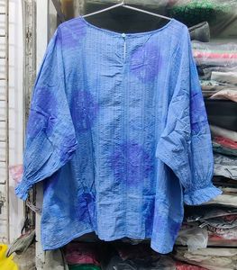 Boho Blue Printed Blouse