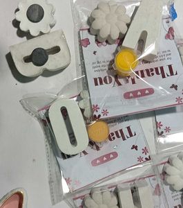 Letter &amp; Flower fridge magnets( set of 5)