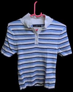 Zudio Striped Polo Top