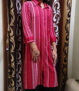 Beautiful Red Kurti ❤❤ Freebies Earrings