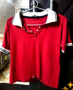 Red Collared Polo T-Shirt