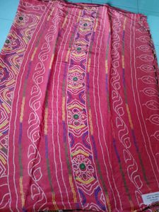 'Pink' Chundari Saree With Blouse