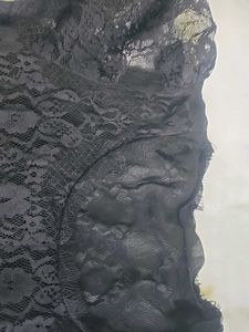 Black Lace Short Sleeve Top