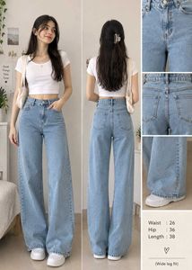 Light Wash Wide Leg Jeans