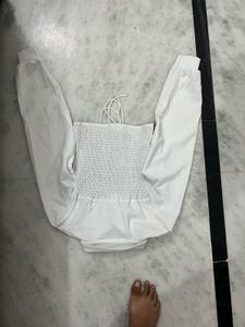Floral Corset With White Shirt