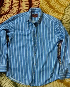 Classic Blue Striped Men's Shirt