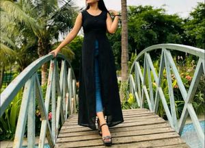A-line Black Kurti