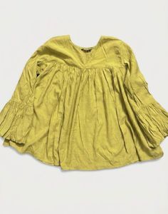 Flowy V-Neck Blouse with Bell Sleeves