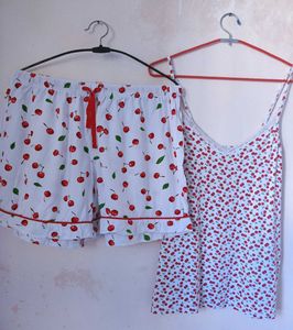 Cherry Print Pajama Set