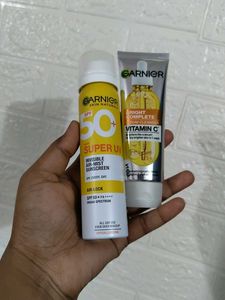 Garnier SPF 50 Sunscreen & Vitamin C Cleanser