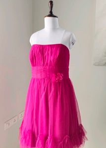 Cocktail Tube Dress With Frills