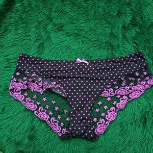 Black 🫴🏻🎁& Pink Polka Dot Lace Briefs