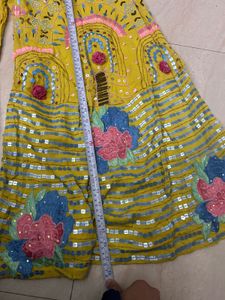 Yellow Embellished Jumpsuit