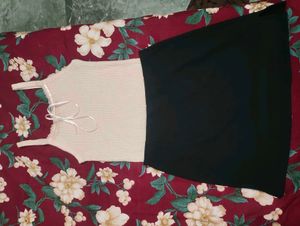 Cream Ribbed Blouse with Lace Trim