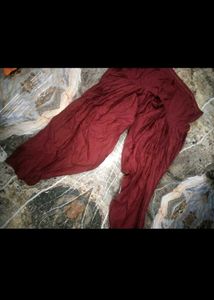 Maroon Dhoti Pants