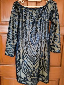 Sequin Off-Shoulder Mini Dress