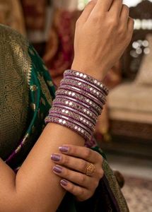Elegant Emerald Silk Thread Bangles