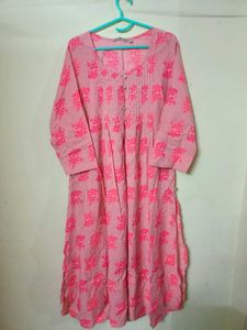 Pink Floral Kurta