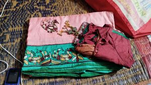 Designer Saree with Peacock Motifs