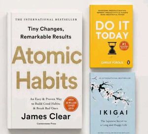 Atomic Habits, Do It Today, Ikigai Books combo