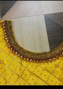 Bust 40 Beautiful Yellow Ethnic Gown