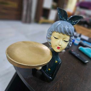 Girl with Tray Statue Showpiece