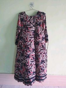 Printed Kurta Set with Embellished Neckline