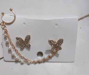 Butterfly Ear Cuff & Stud Set