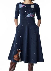Fox & Stars Navy A-Line Dress