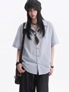 UNISEX Casual Checked Short Sleeve Shirt