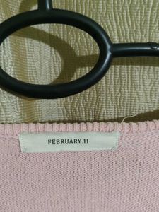Cute Pink V-Neck Sweater