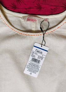 Fusion White Embroidered shift Dress