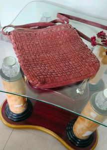 Woven Leather Crossbody Bag