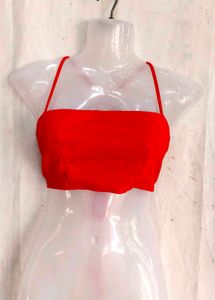 backless dark orange top