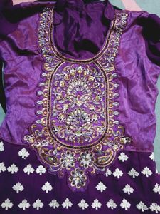 Elegant Purple Embroidered Kurta Set