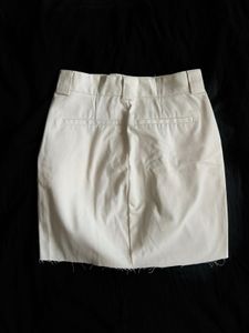 Cream Utility Mini Skirt