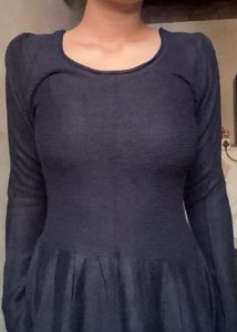 Dark Blue Knit Dress