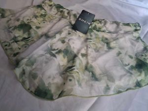 SHEIN Olive Tie-Front Top