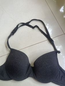2 in 1 Comfortable Dark Grey Padded Bra