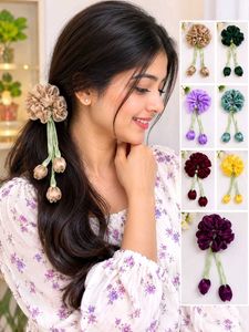 Scrunchies with Flower Charms 3