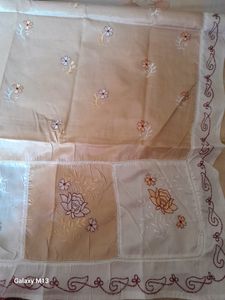 Cream Color Cotton Mix Saree
