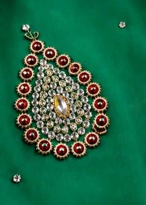 Emerald Green Embellished Saree