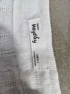 Korean Style White Textured Button Top