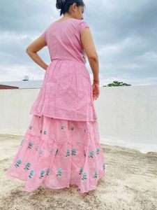 Pink Embroidered Kurta Set