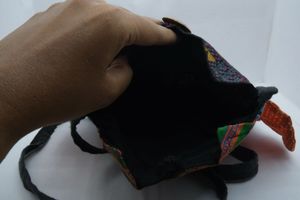 Colourful owl sling bag