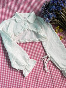 Korean White Crop Shrug 🤍