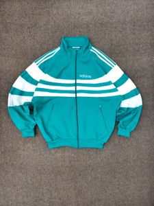 Adidas Teal &amp; White Track Jacket